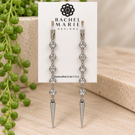 POINT PERFECT SILVER EARRING