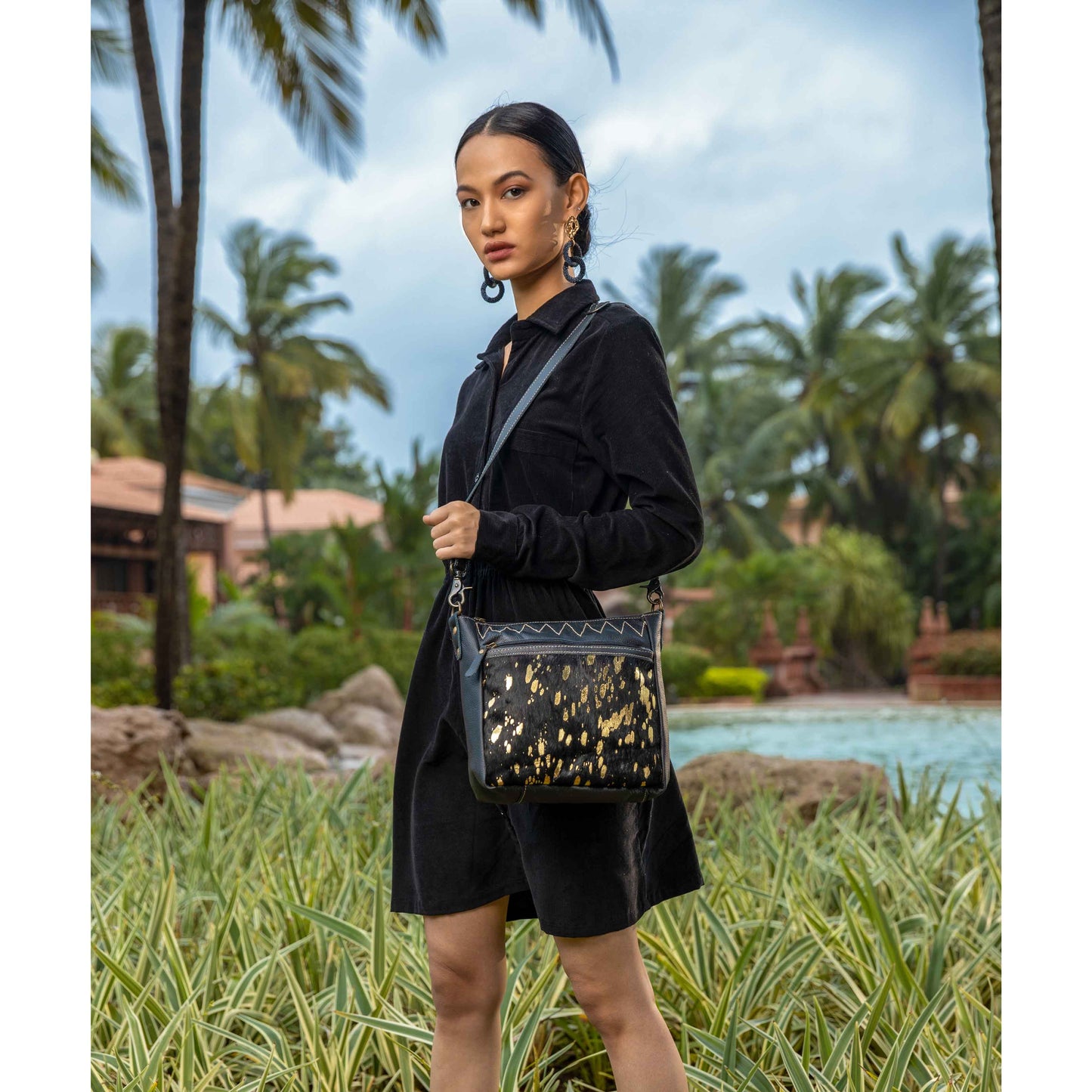 MYRA BAG ZIGGY LEATHER HAIRON