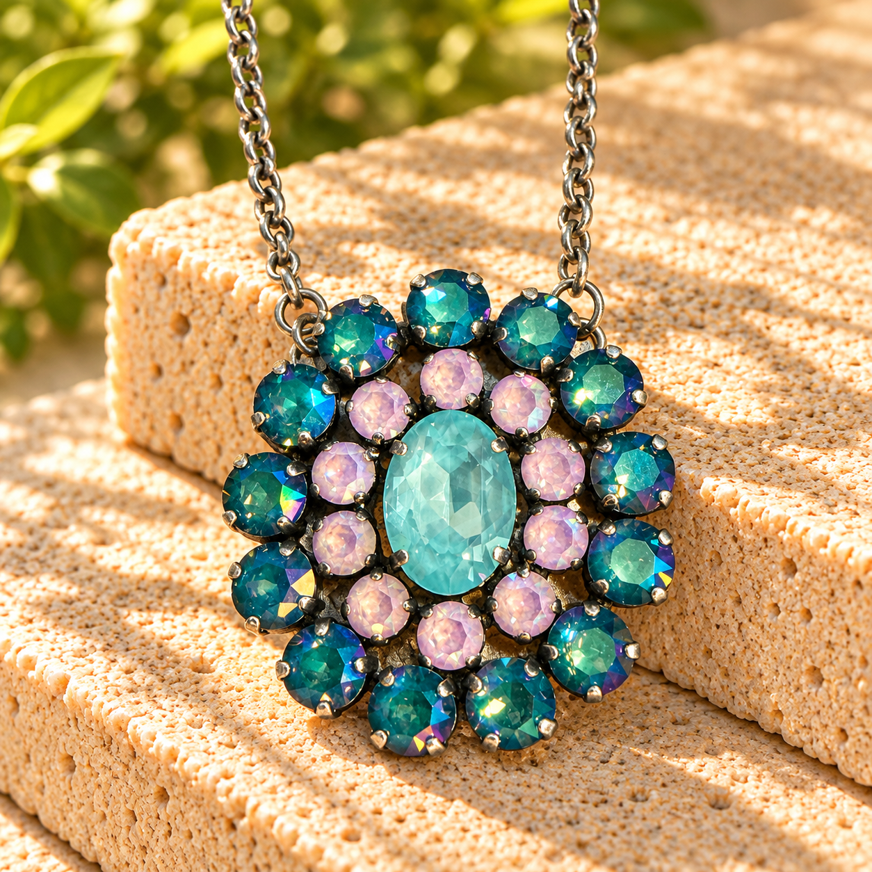 ONALEE TEAL DIVINE NECKLACE