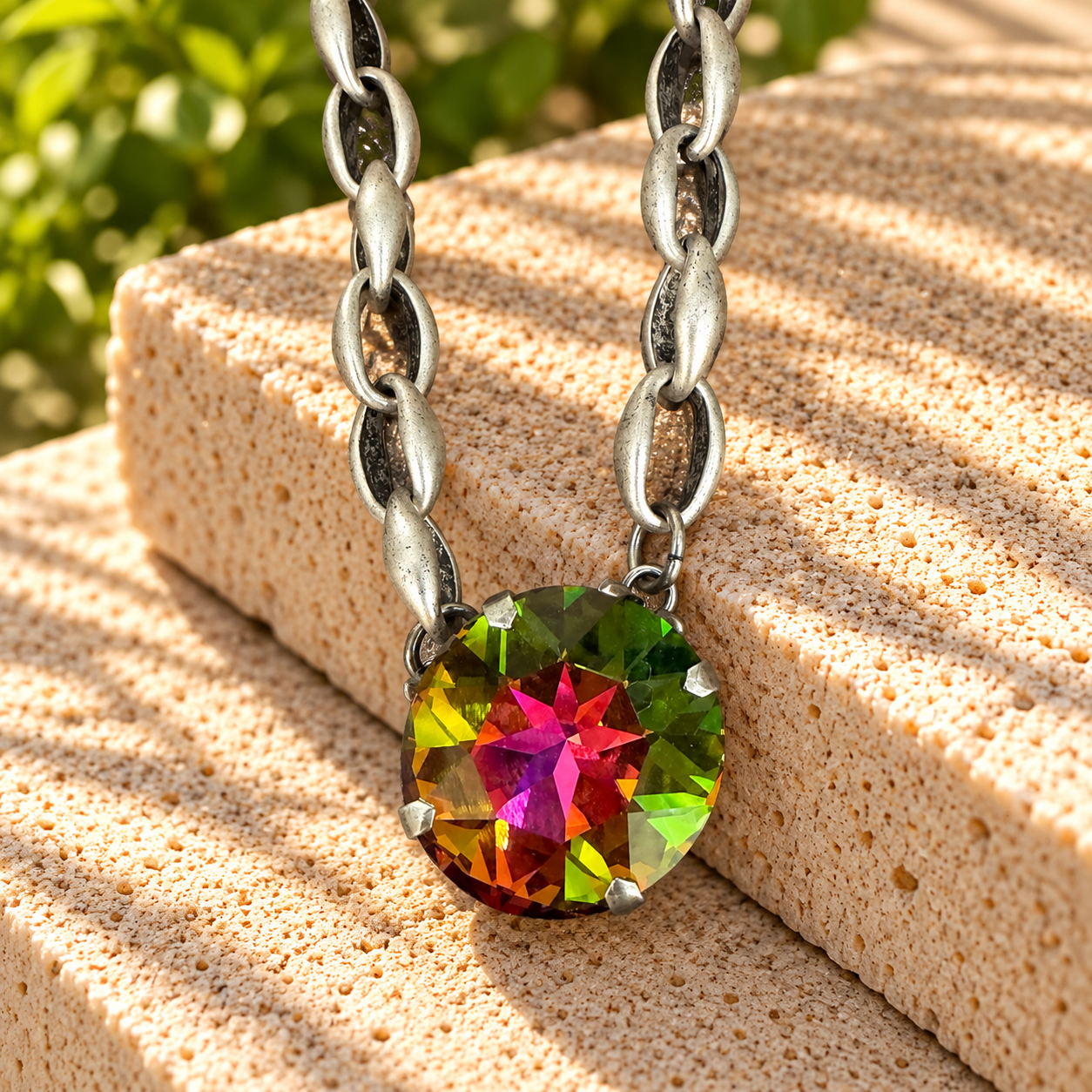 ROCKFORD VITRAIL MEDIUM SILVER NECKLACE