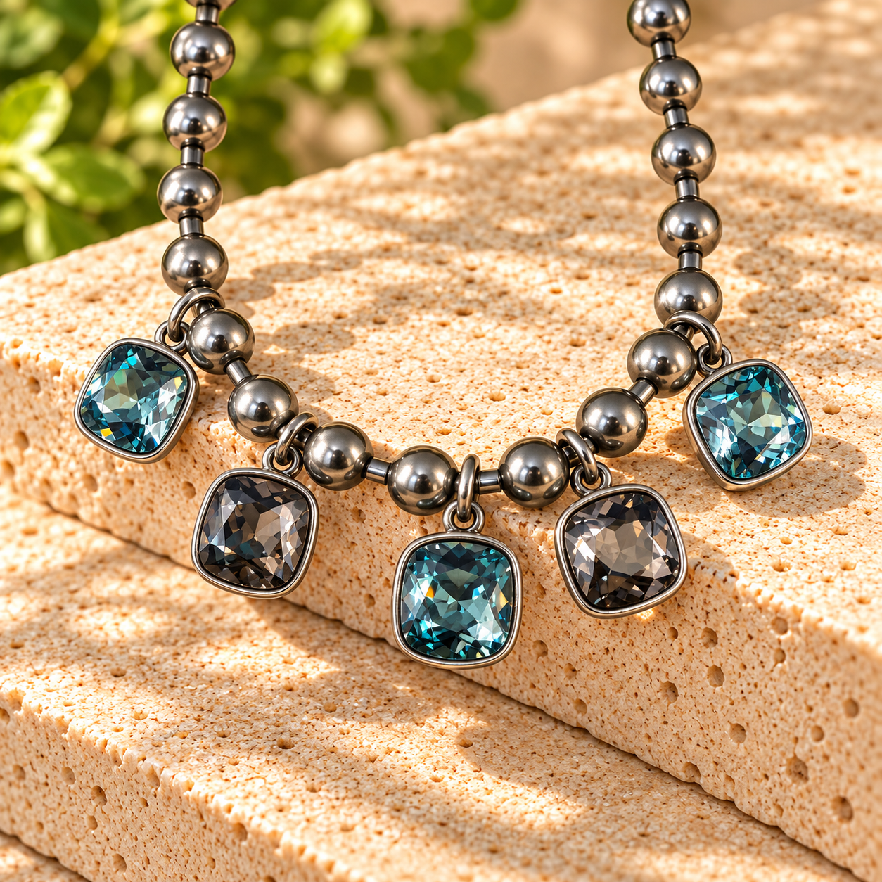 SQUARED AWAY TRANQUILITY NECKLACE 18"
