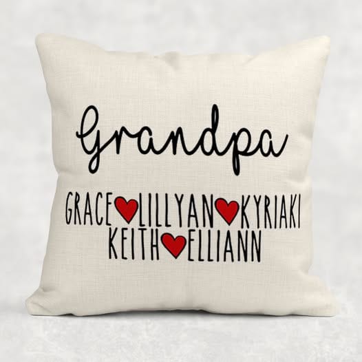 16x16 Grandparent Pillow - Available in Burlap or Linen
