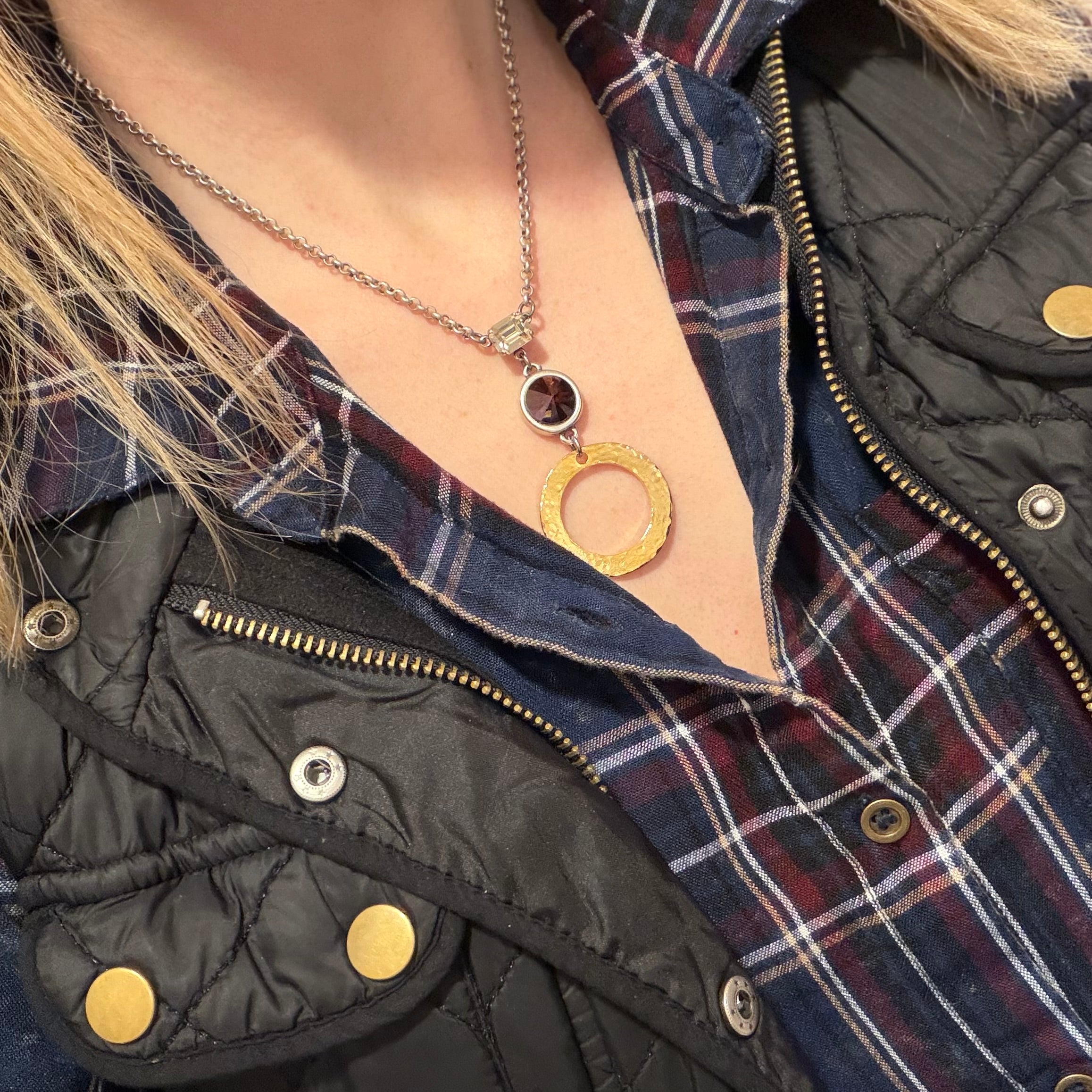 MIXED MEDIA PENDANT NECKLACE