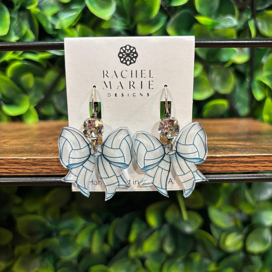 VOLLEY BALL BOW EARRING