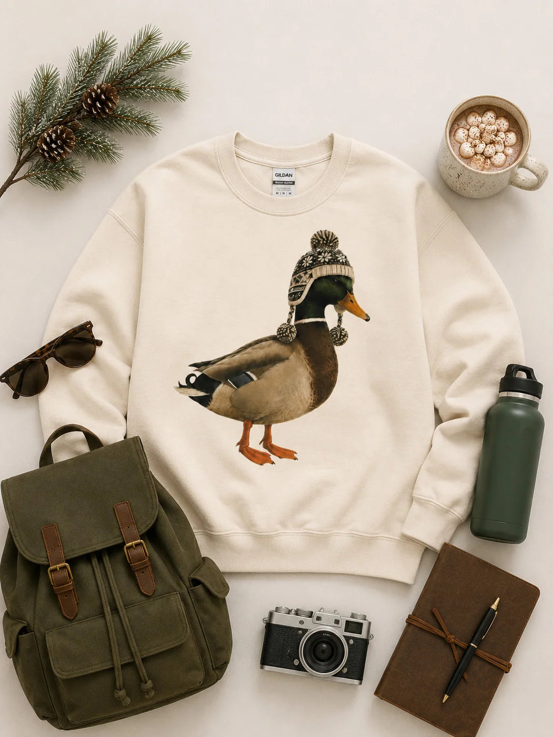 Pre-Order Winter Sweatshirt Mallard Duck 3 Weeks Shipping