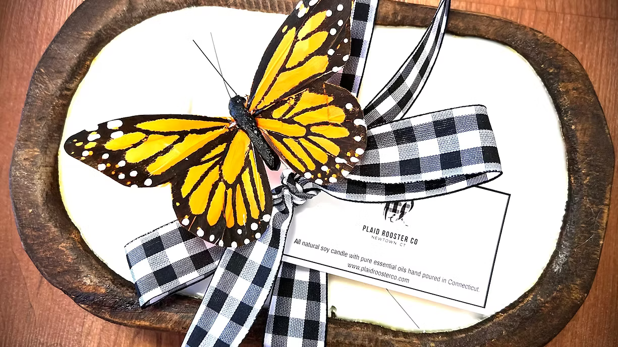 BUTTERFLY KISSES DOUGH BOWL CANDLE