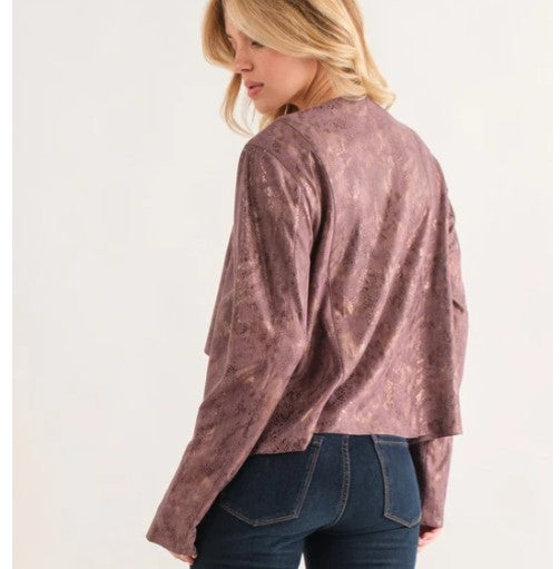 MAUVE MAGIC PYTHON CARDIGAN