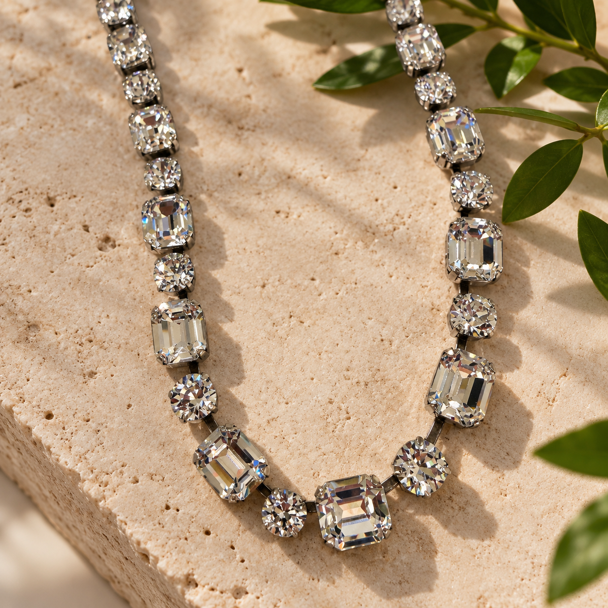 OLYNDA CLEAR NECKLACE