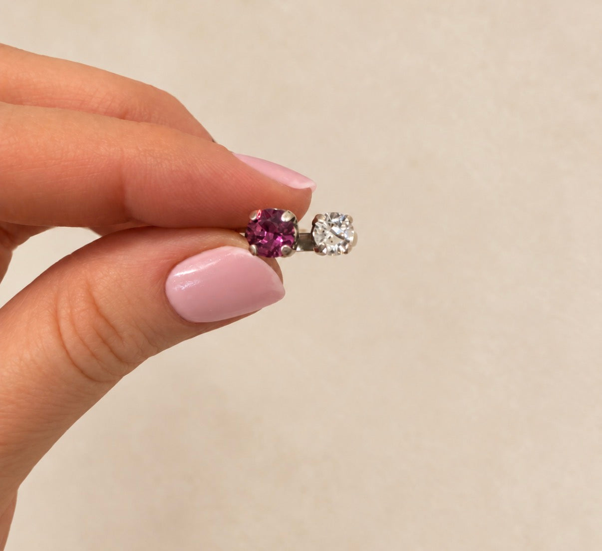 MINI ME RING-add color family to order notes-one side will always be clear