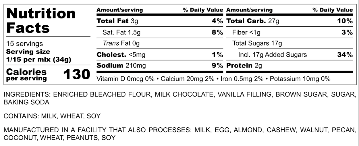 Chocolate Chip Cookie Mix