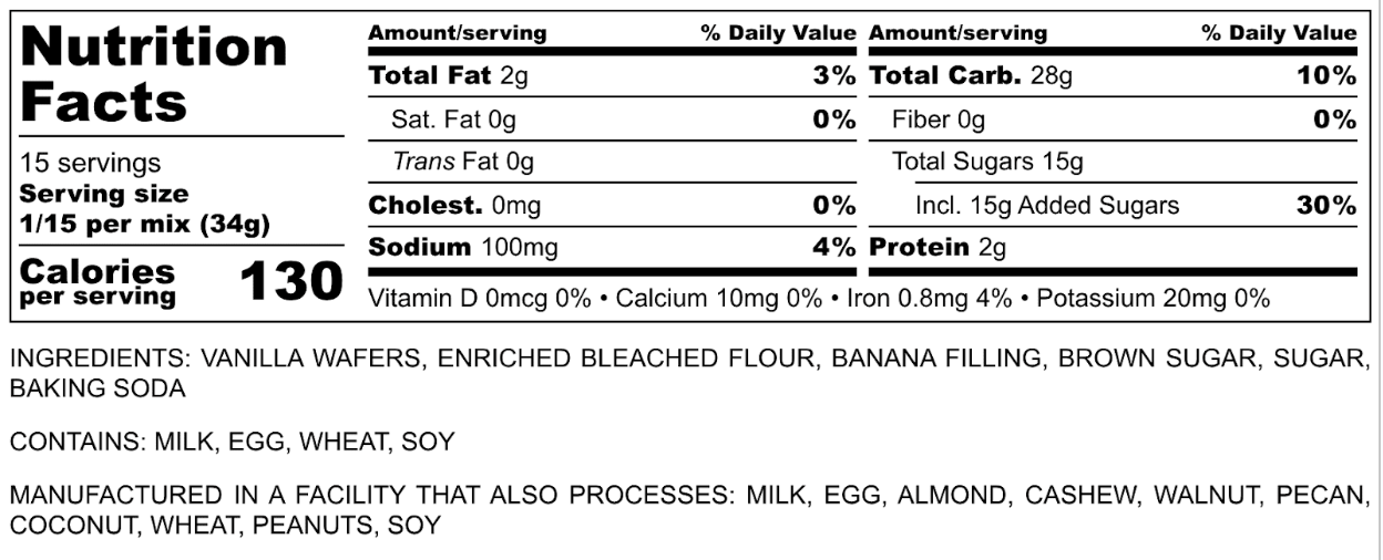Banana Pudding Cookie Mix