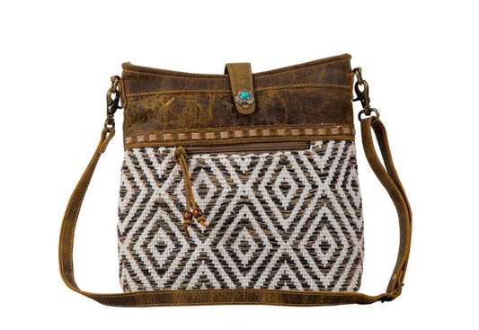 MYRA SAND WEAVER SHOULDER BAG