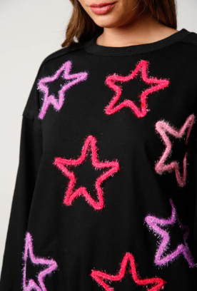 Starstruck Lurex Star Sweater