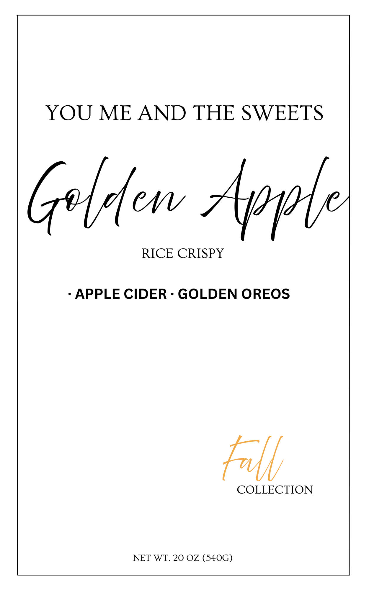Golden Apple Rice Crispy Mix Fall 26