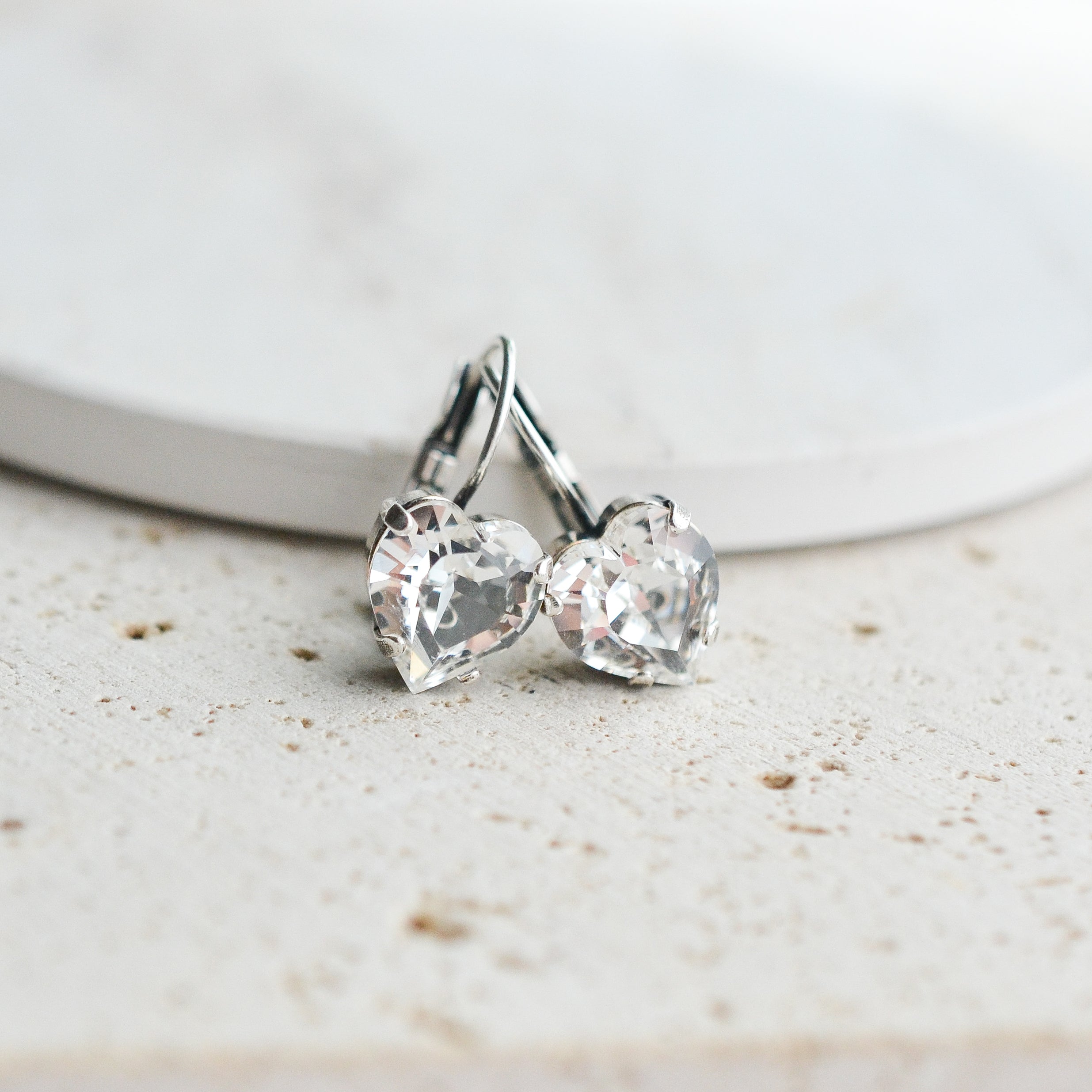 Crystal Heartstring Heart Earrings | Montana Silversmiths